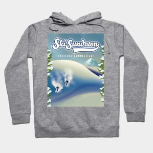 Ski Sundown New Hartford ski poster Hoodie